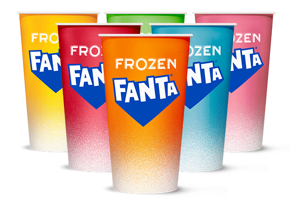 Fanta Frozen 500ml Paper Cup - Box of 1000 (90mm Diameter)