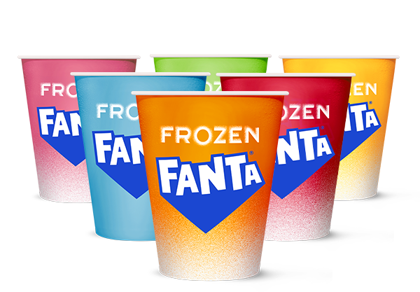 Fanta Frozen 300ml Paper Cup - Box of 1000 (90mm Diameter)